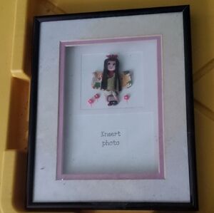 Girl In  Kimono Picture Frame in Pink and Gold